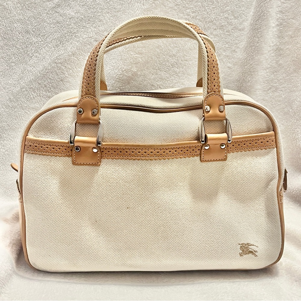 Burberry Cream and Tan Satchel, *see description*